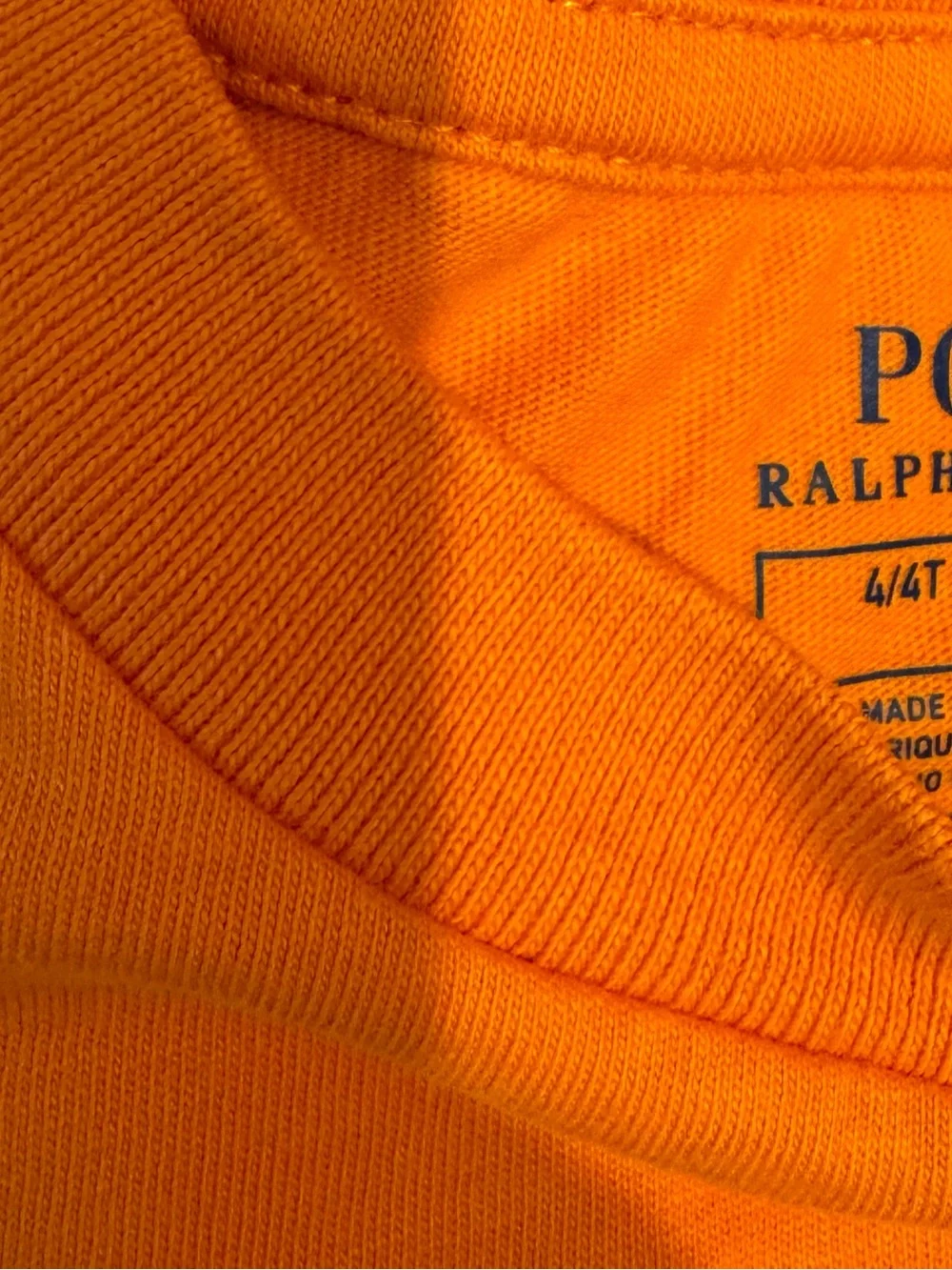 Polo by Ralph Lauren Orange Short Sleeve Tee with Green Pony